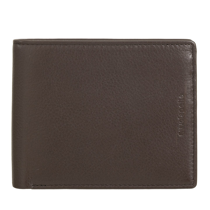 Nuvola leather classic men's leather wallet with door holder, real leather wallets holding credit cards, documents holder and banknotes