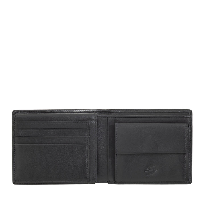 Nuvola leather classic men's leather wallet with door holder, real leather wallets holding credit cards, documents holder and banknotes