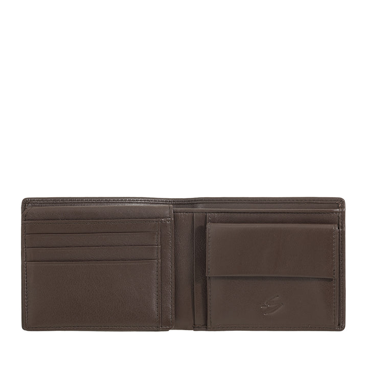 Nuvola leather classic men's leather wallet with door holder, real leather wallets holding credit cards, documents holder and banknotes