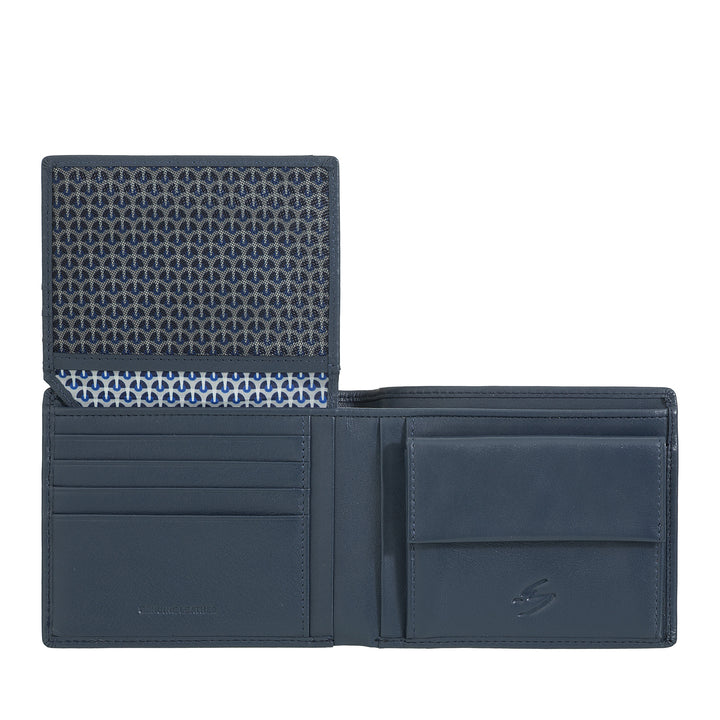 Nuvola leather classic men's leather wallet with door holder, real leather wallets holding credit cards, documents holder and banknotes