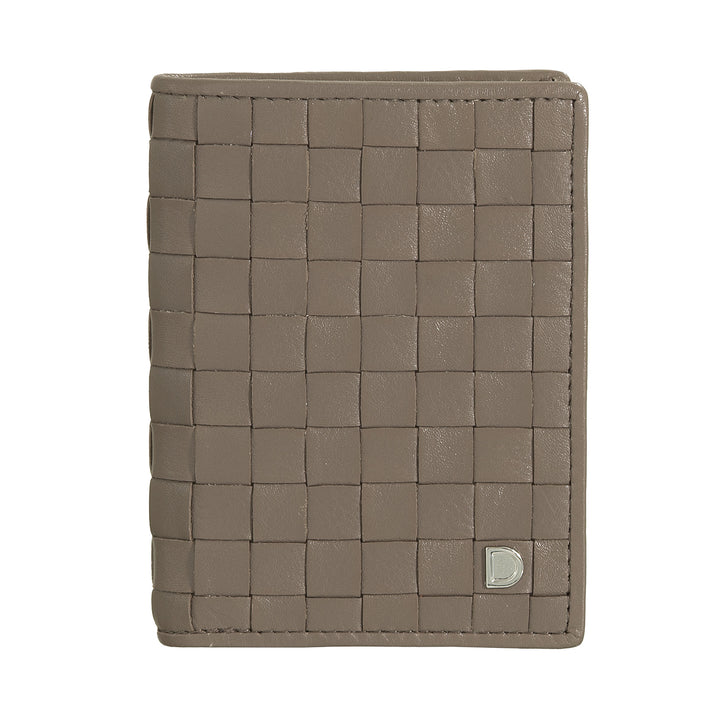 DUDU Portafoglio Piccolo Uomo in Pelle Intrecciata – Elegante e Sottile, Portafoglio Slim Porta Carte Tessere, Banconote e Documenti