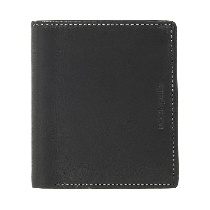 Nuvola Leather Wallet Men in Small Leather With Portamonete - Compact Portfolio in Vera Leather with cards, banknotes, internal zip and coins