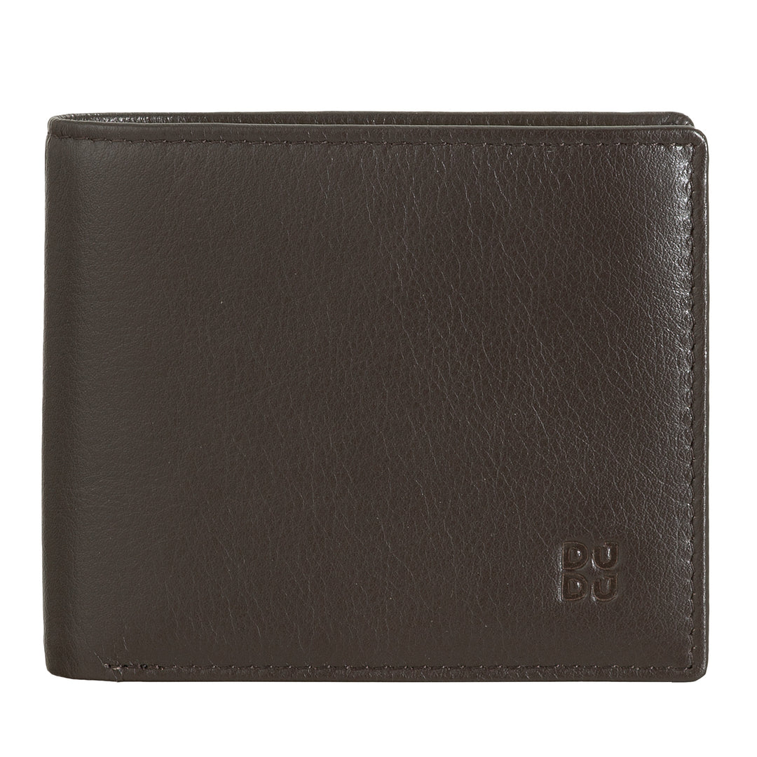 Dudu Small Rfid Men's Leather Men's Portfolio con portavasos