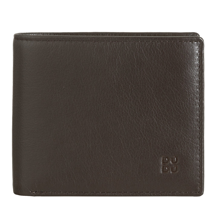 Dudu Small Rfid Men's Leather Men's Portfolio con portavasos