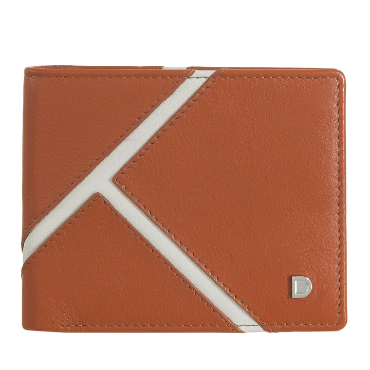 Billetera para hombres de cuero compacto Dudu - Diseño inspirado en el tenis - cartera pequeña con portavasos, bolsillos para tarjetas y billetes