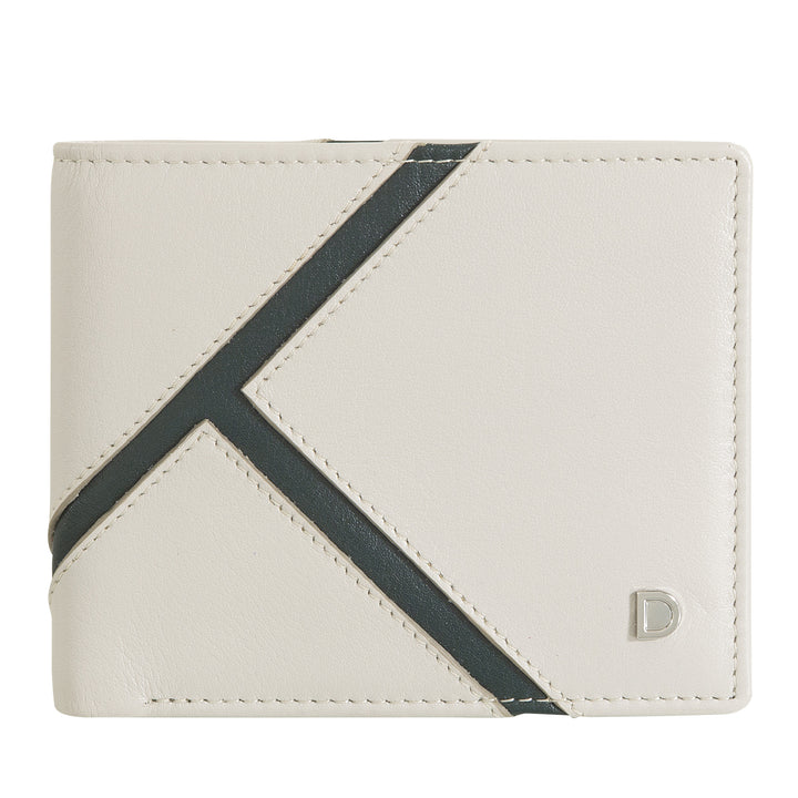 Billetera para hombres de cuero compacto Dudu - Diseño inspirado en el tenis - cartera pequeña con portavasos, bolsillos para tarjetas y billetes