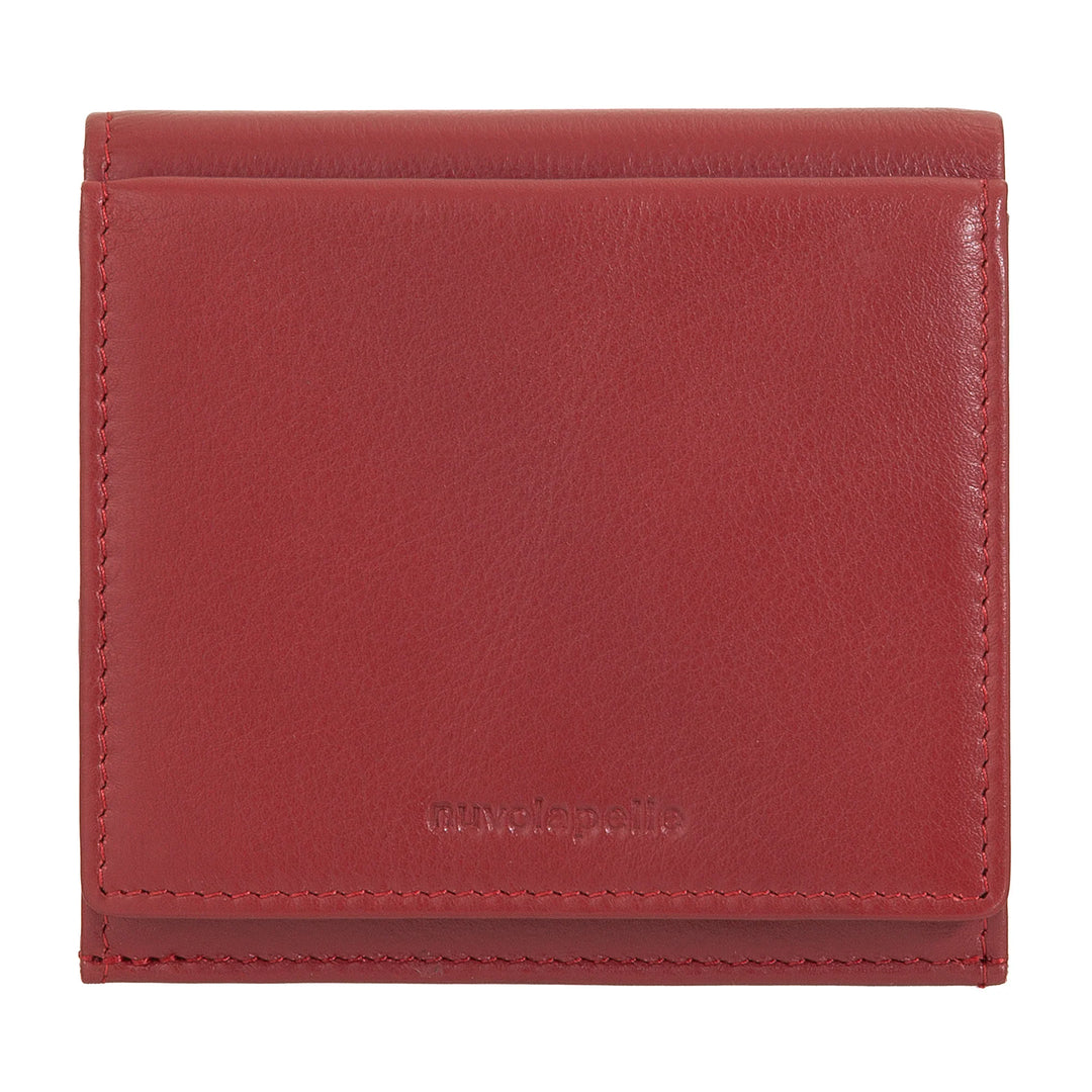 Cartera pequeña para hombre Nuvola Pelle de piel de napa con monedero y tarjetero