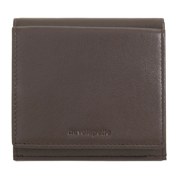 Cartera pequeña para hombre Nuvola Pelle de piel de napa con monedero y tarjetero