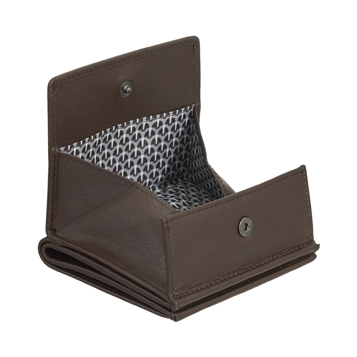 Cartera pequeña para hombre Nuvola Pelle de piel de napa con monedero y tarjetero