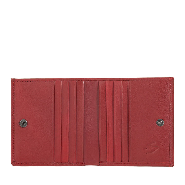 Cartera pequeña para hombre Nuvola Pelle de piel de napa con monedero y tarjetero