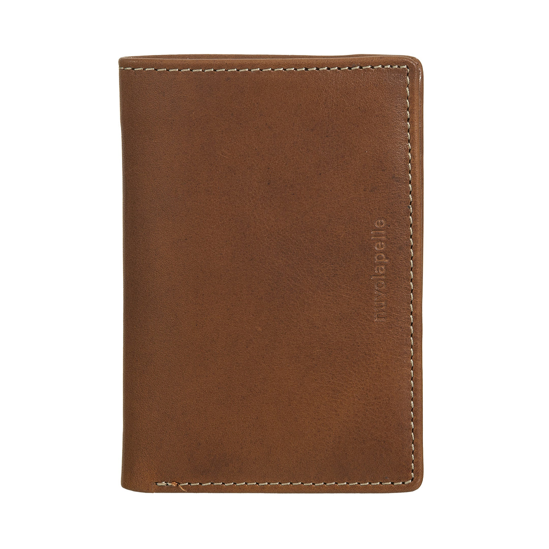Nuvola Leather Wallet Small men of real leather, slim holder portfolio with rear zip, pocket, compact wallet
