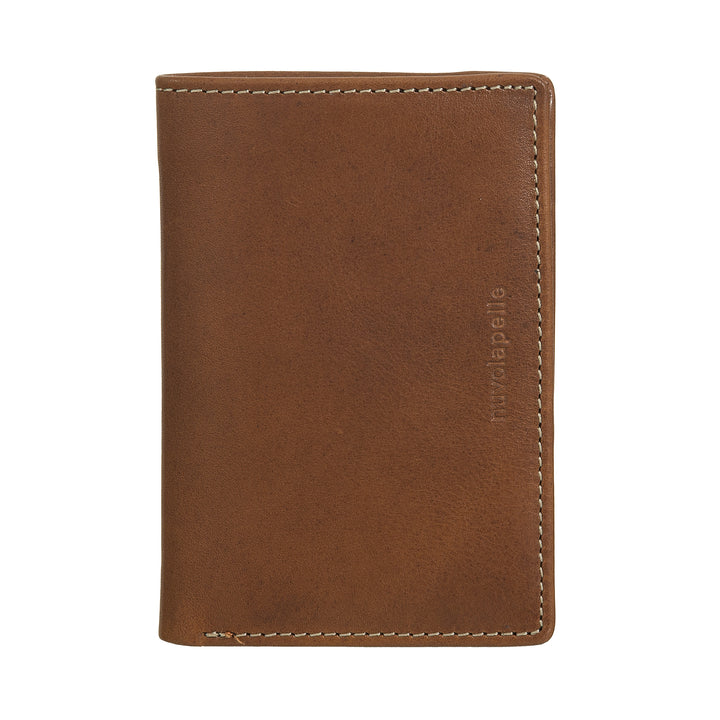 Nuvola Leather Wallet Small men of real leather, slim holder portfolio with rear zip, pocket, compact wallet