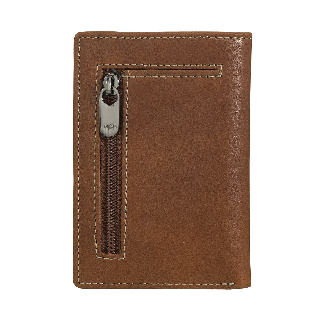 Nuvola Leather Wallet Small men of real leather, slim holder portfolio with rear zip, pocket, compact wallet