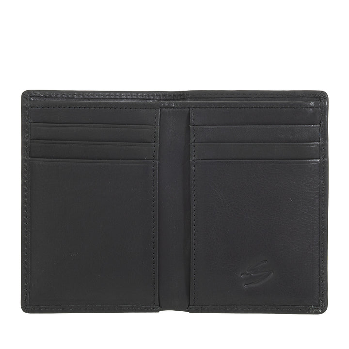 Nuvola Leather Wallet Small men of real leather, slim holder portfolio with rear zip, pocket, compact wallet