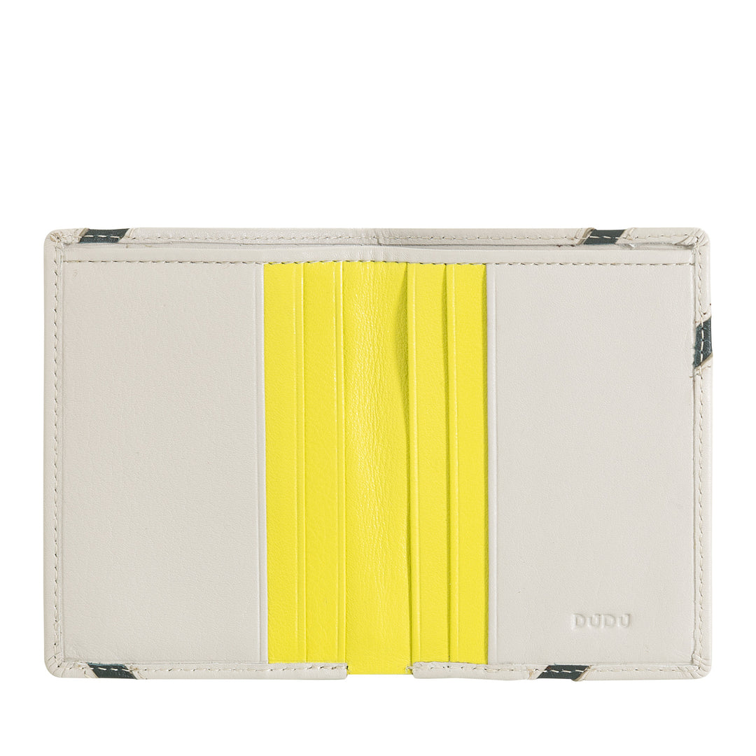 Carteira masculina DUDU Small Slim em couro genuíno - Design de tênis com bolsos para cartões e notas - Compacta e original