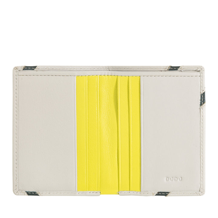 Carteira masculina DUDU Small Slim em couro genuíno - Design de tênis com bolsos para cartões e notas - Compacta e original