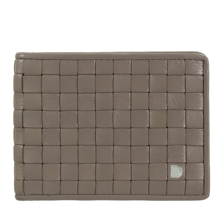 DUDU Herren-Geldbörse aus echtem gewebtem Leder, Kreditkarten- und Geldscheinhalter, kompakte und dünne Geldbörse, elegante Bifold-Geldbörse aus Leder