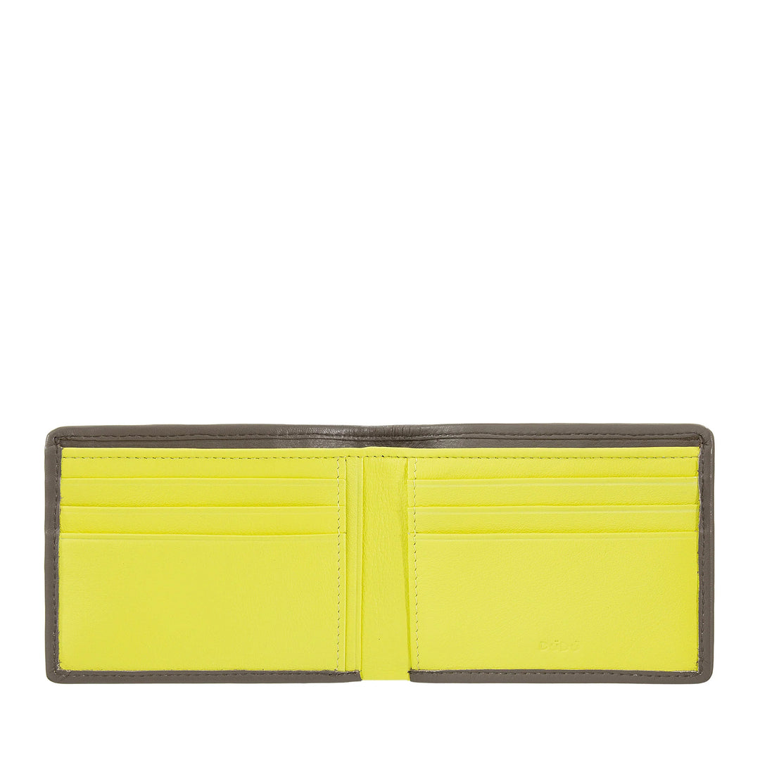 DUDU Herren-Geldbörse aus echtem gewebtem Leder, Kreditkarten- und Geldscheinhalter, kompakte und dünne Geldbörse, elegante Bifold-Geldbörse aus Leder