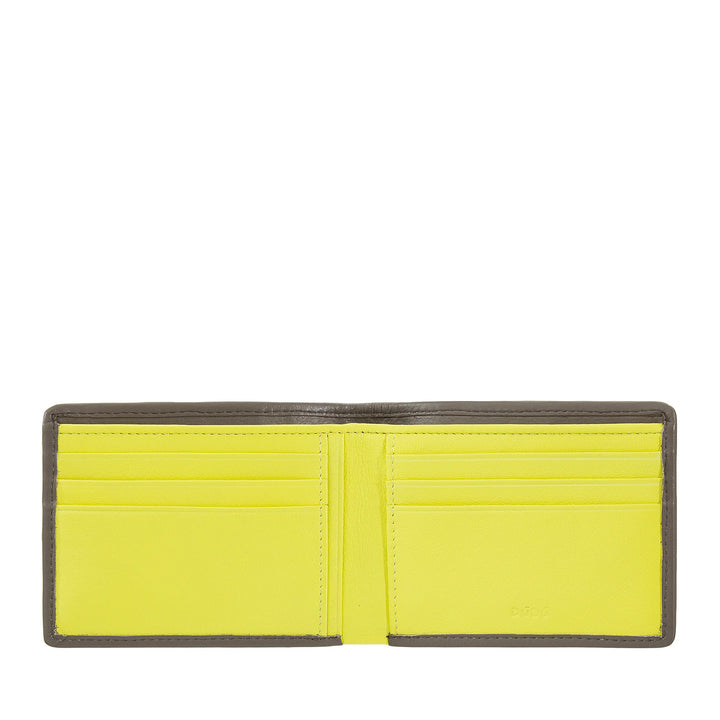 DUDU Herren-Geldbörse aus echtem gewebtem Leder, Kreditkarten- und Geldscheinhalter, kompakte und dünne Geldbörse, elegante Bifold-Geldbörse aus Leder