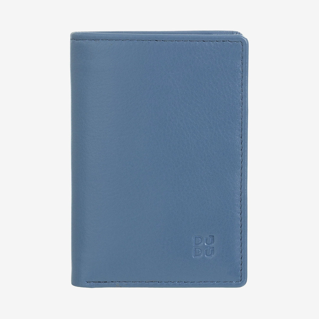 DUDU Cartera pequeña de piel para hombre, cartera compacta y delgada con tarjetero, tarjetero para billetes, monedero con cremallera, con protección RFID