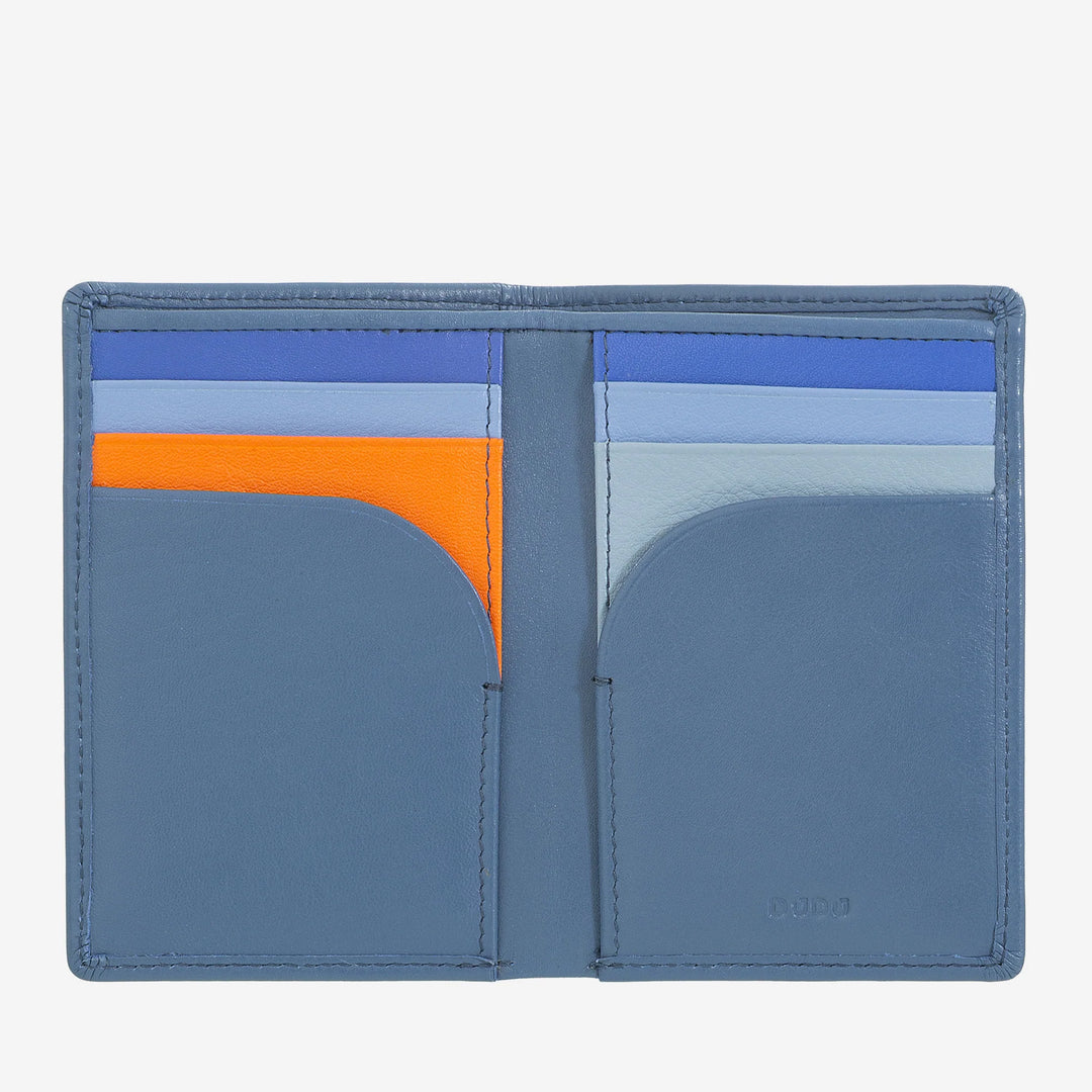 DUDU Cartera pequeña de piel para hombre, cartera compacta y delgada con tarjetero, tarjetero para billetes, monedero con cremallera, con protección RFID