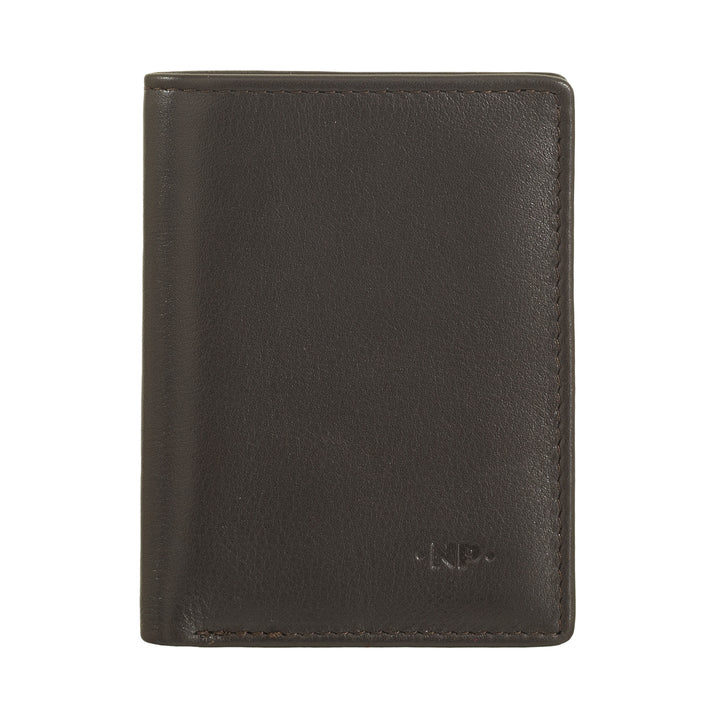 Kožená peněženka Nuvola pro malé kožené muže, kompaktní péče o dveře, držák bankovek, peněženka Bifold Pocket, štíhlý design