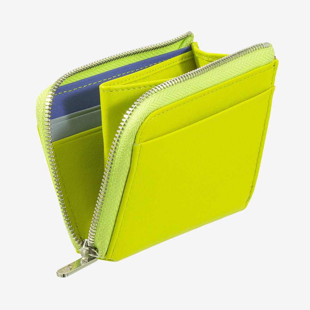 DUDU lille mænds tegnebog med lynlås, farverig læder RFID tegnebog, kreditkortholder, kompakt lommedesign