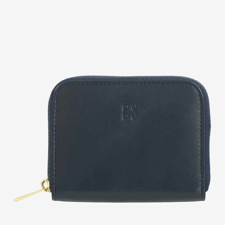 DUDU Monedero de Bolsillo Pequeño para Hombre y Mujer en Piel de Color con Cremallera, Tarjeteros, Cartera Compacta