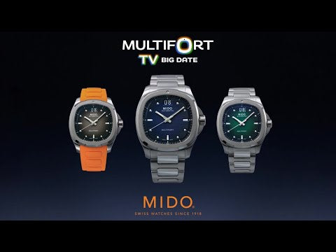 Mido часы Multifort TV Big Date 39x40mm серый автоматический сталь M049.526.11.081.00