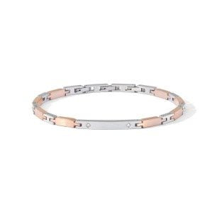 Comete bracciale Suits acciaio finiture PVD oro rosa zirconi UBR 1233