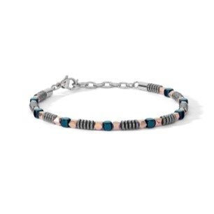 Comete bracciale Mineral acciaio finiture PVD oro rosa ematite UBR 1227