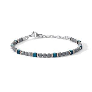 Comete bracciale Mineral acciaio finiture PVD blu ematite UBR 1225