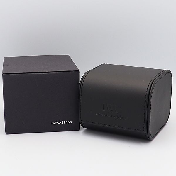 Caixa de relógio de couro preto IWC IWIWA68258
