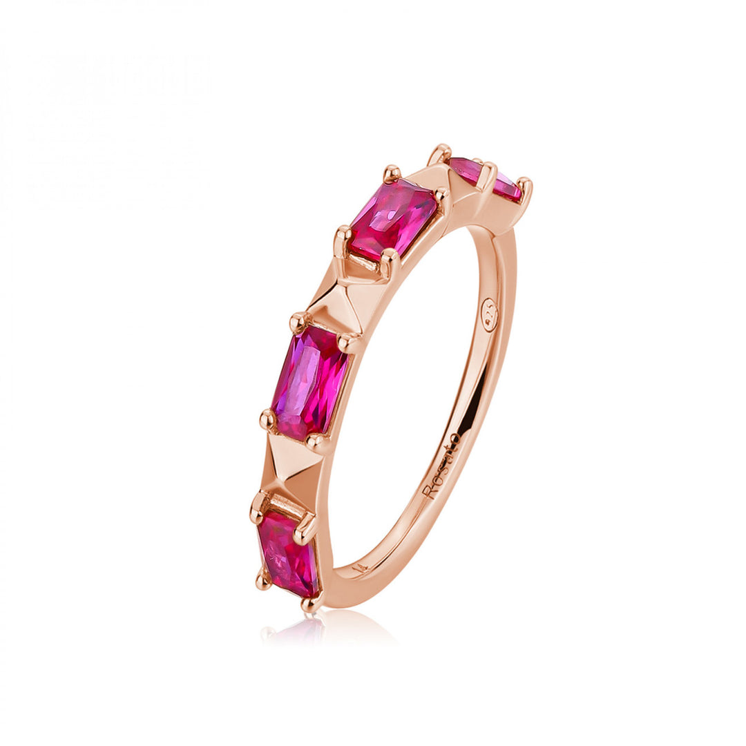 Rosé Ring 925 Silver Fedin PVD Finish Pink Cubic Zirconia Rzcu.111a
