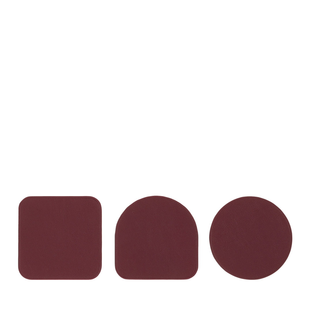 Set di 6 sottobicchieri quadrati double-face in tessuto rosso, 10 Set di 6 sottobicchieri quadrati double-face in tessuto rosso, 10