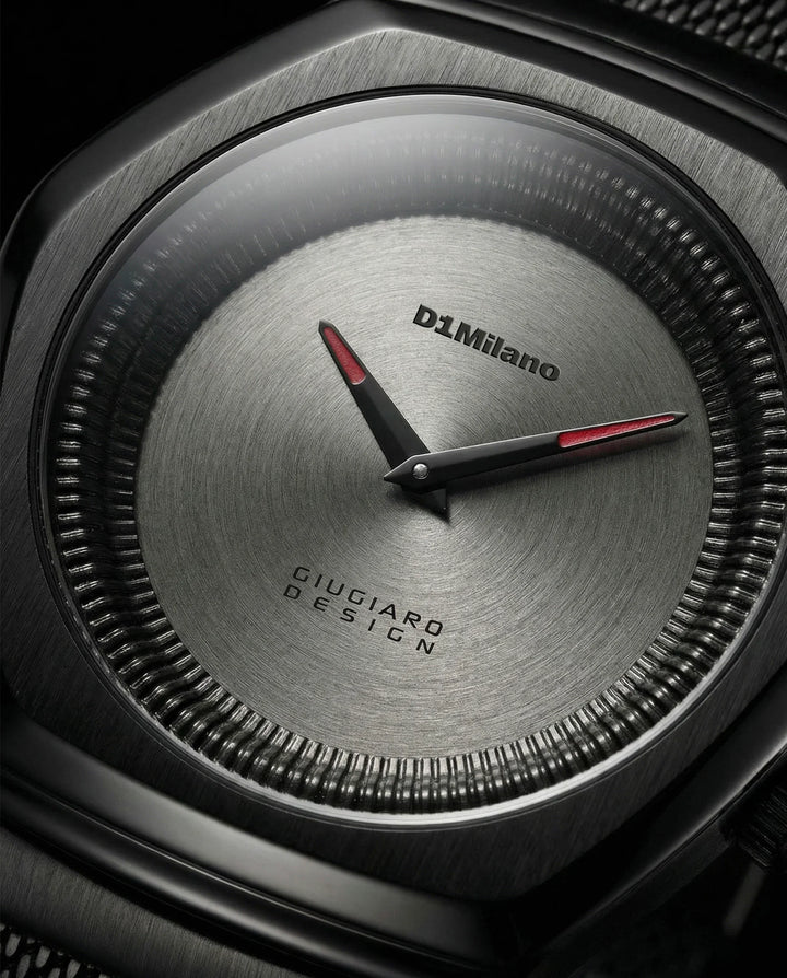D1 Milano klocka Limited Edition Giugiaro Design 40mm grått kvartsstål D1-IDBJ01
