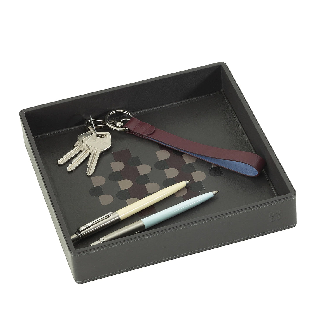 DUDU Entryway Designer Gekleurd lederen zakdienblad met geschenkdoos