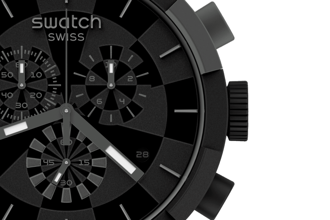 Swatch orologio CHECKPOINT BLACK Originals Big Bold 47mm SB02B400 - Capodagli 1937