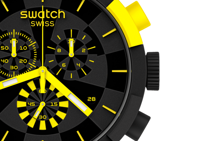 Swatch orologio CHECKPOINT YELLOW Originals Big Bold 47mm SB02B403 - Capodagli 1937