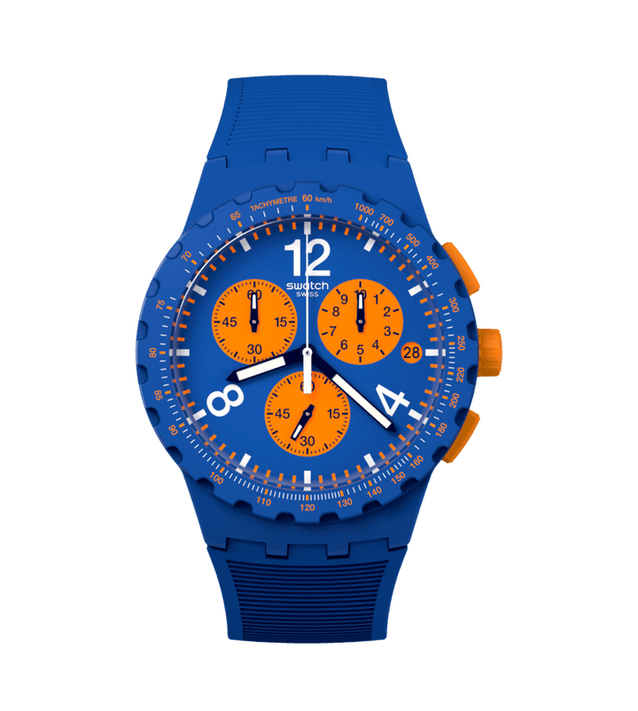 Swatch orologio PRIMARILY BLUE Originals Chrono 42mm SUSN419 - Capodagli 1937