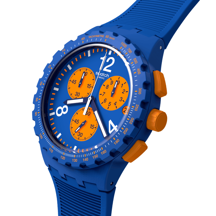 Swatch orologio PRIMARILY BLUE Originals Chrono 42mm SUSN419 - Capodagli 1937