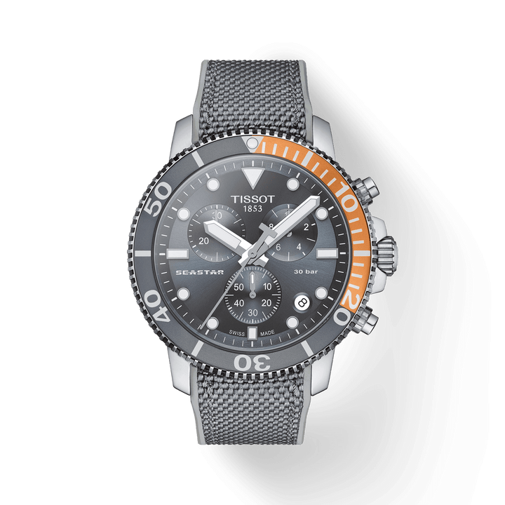 Tissot orologio Seastar 1000 Chronograph 45mm grigio quarzo acciaio T120.417.17.081.01 - Capodagli 1937