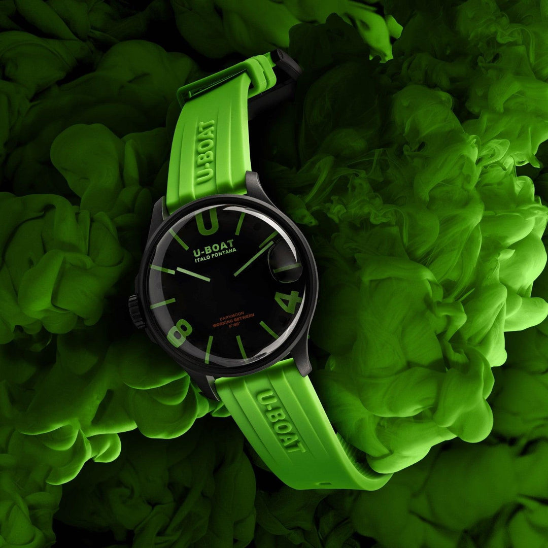 U-BOAT orologio Darkmoon BK Green PVD 44mm nero quarzo acciaio finitura PVD nero 9534/A - Capodagli 1937