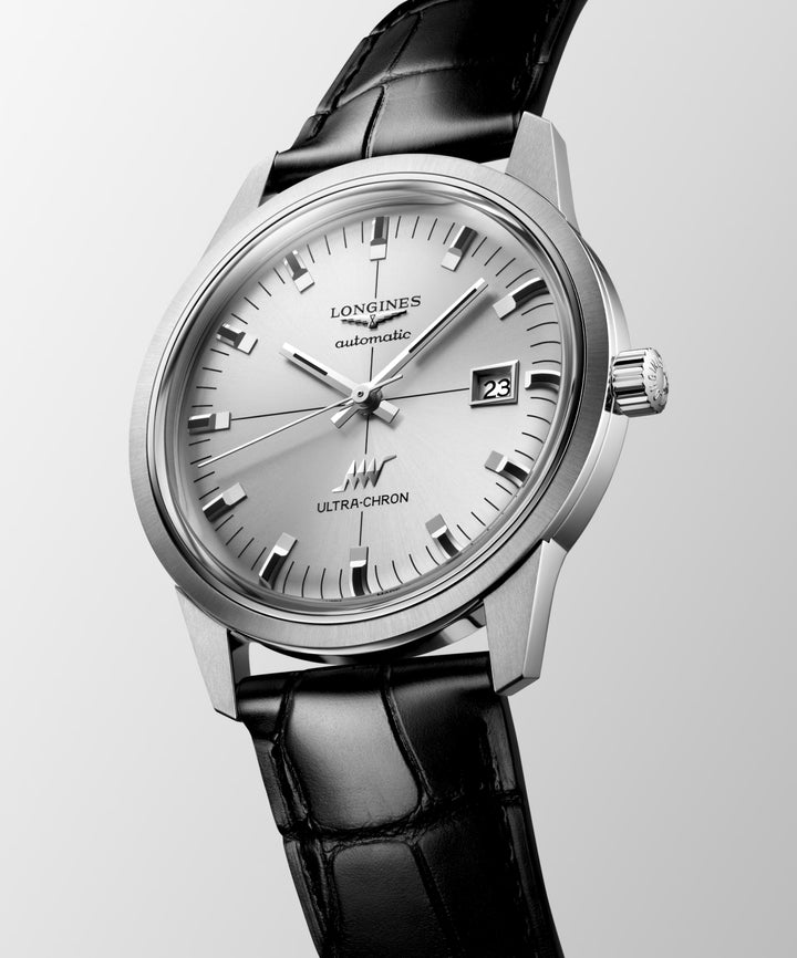 Ρολόι Longines Ultra-Chron Classic 37mm ασημί αυτόματο ατσάλι L2.537.4.72.2