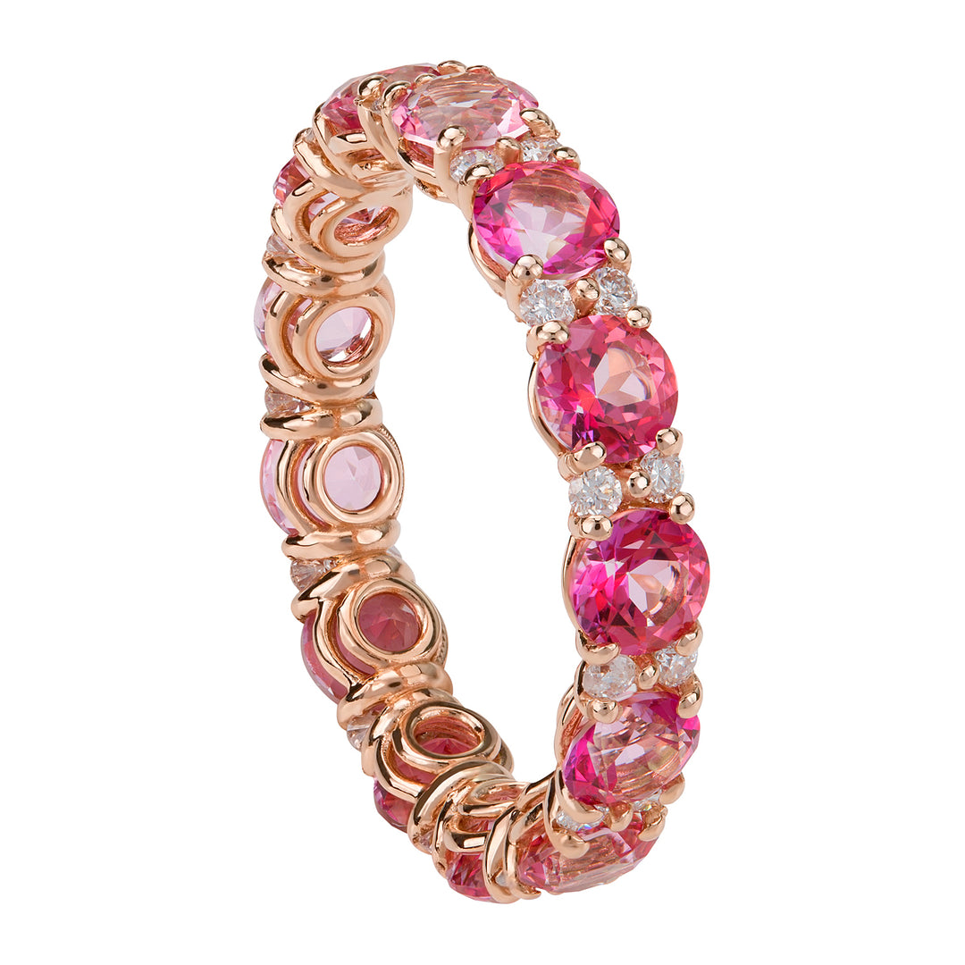 Golay evighetsring med rosa topas och diamanter AET007250DITP-18059110031