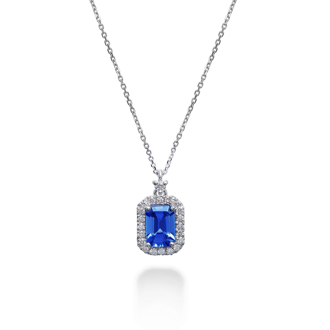 Colar Golay 6x4 octogonal tanzanita com diamantes PCL072DITZ2-23242110027