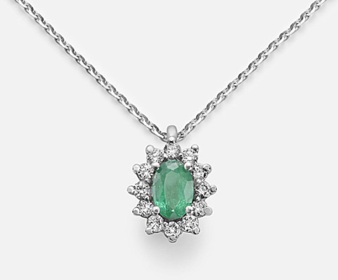 Nihama cl 9k smaragd nr. oval 6x4 ct.0,42 diam. 0,23 ct ND5047R4SMN042