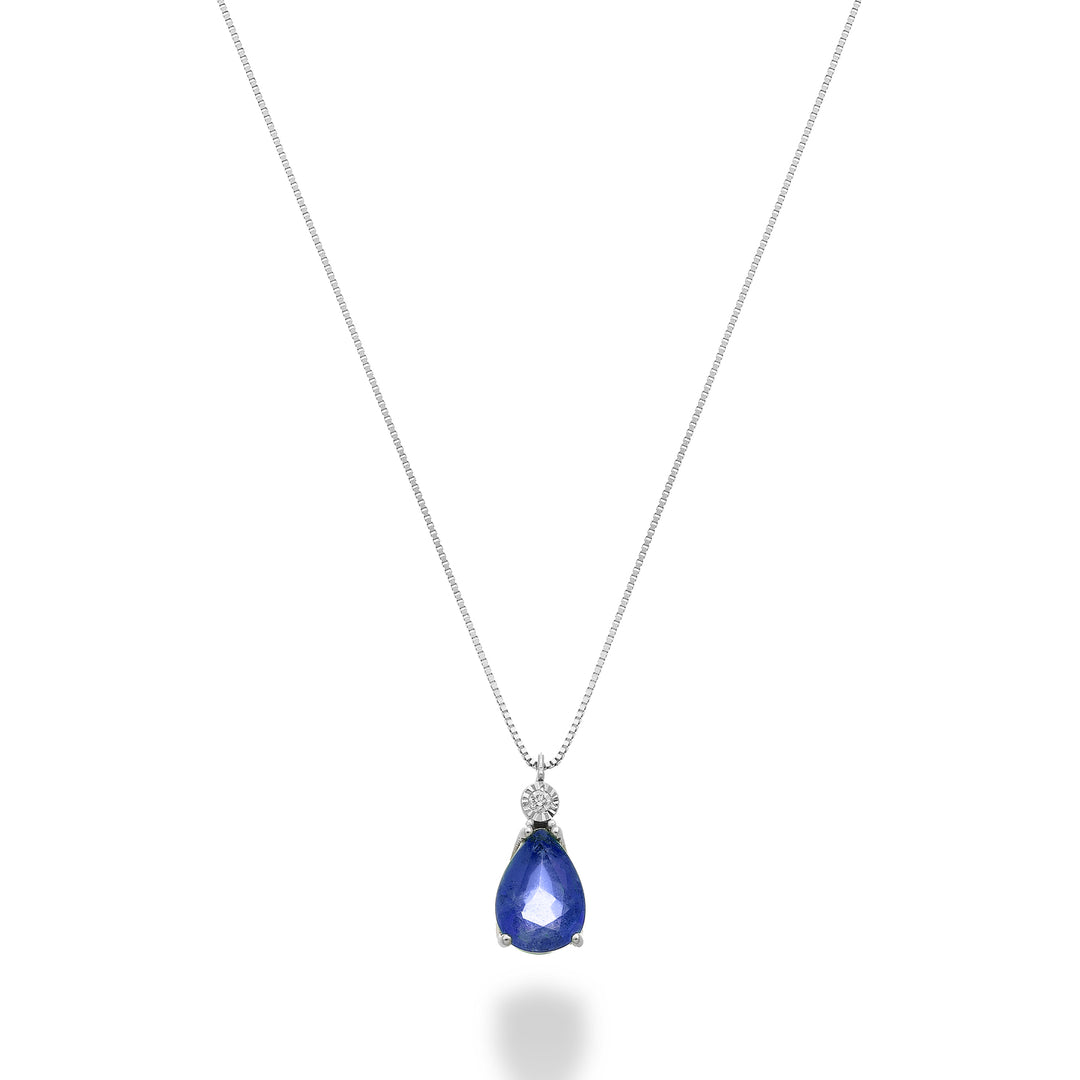 Mikiko cl 18k safírová kapka 7x5 s diamantem MD5194O4ZFD