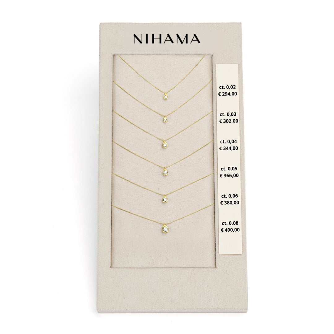 Nihama pakke cl d5123 drop 18kt gult gull 0,02-0,03-0,04-0,05-0,06-0,08 N.LIGHTBOX.60-G