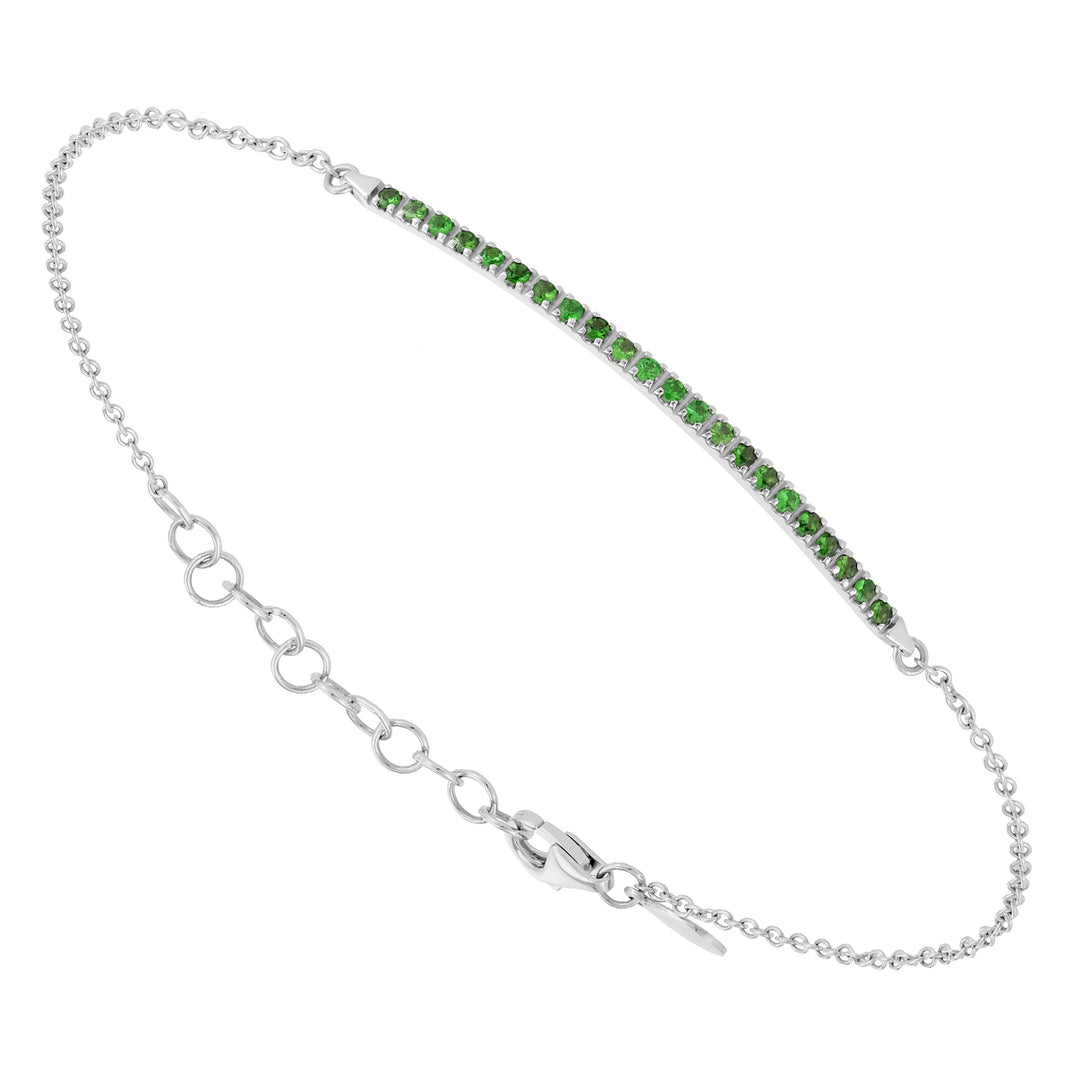 Golay armband met tsavoriet staafje BGE002-1TZV